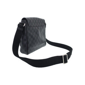 Louis Vuitton Graphite Shoulder Damier District Bag Black